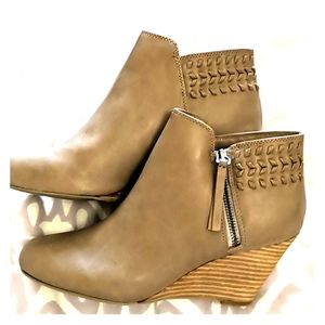 wedge booties NWT